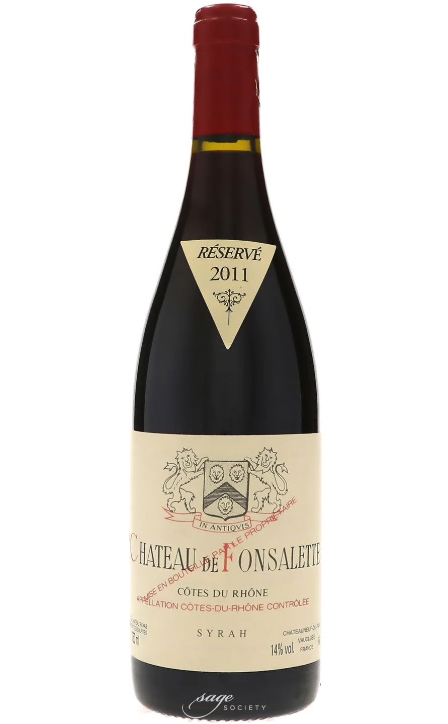 2011 Château Rayas Côtes du Rhône Château de Fonsalette Cuvée Syrah