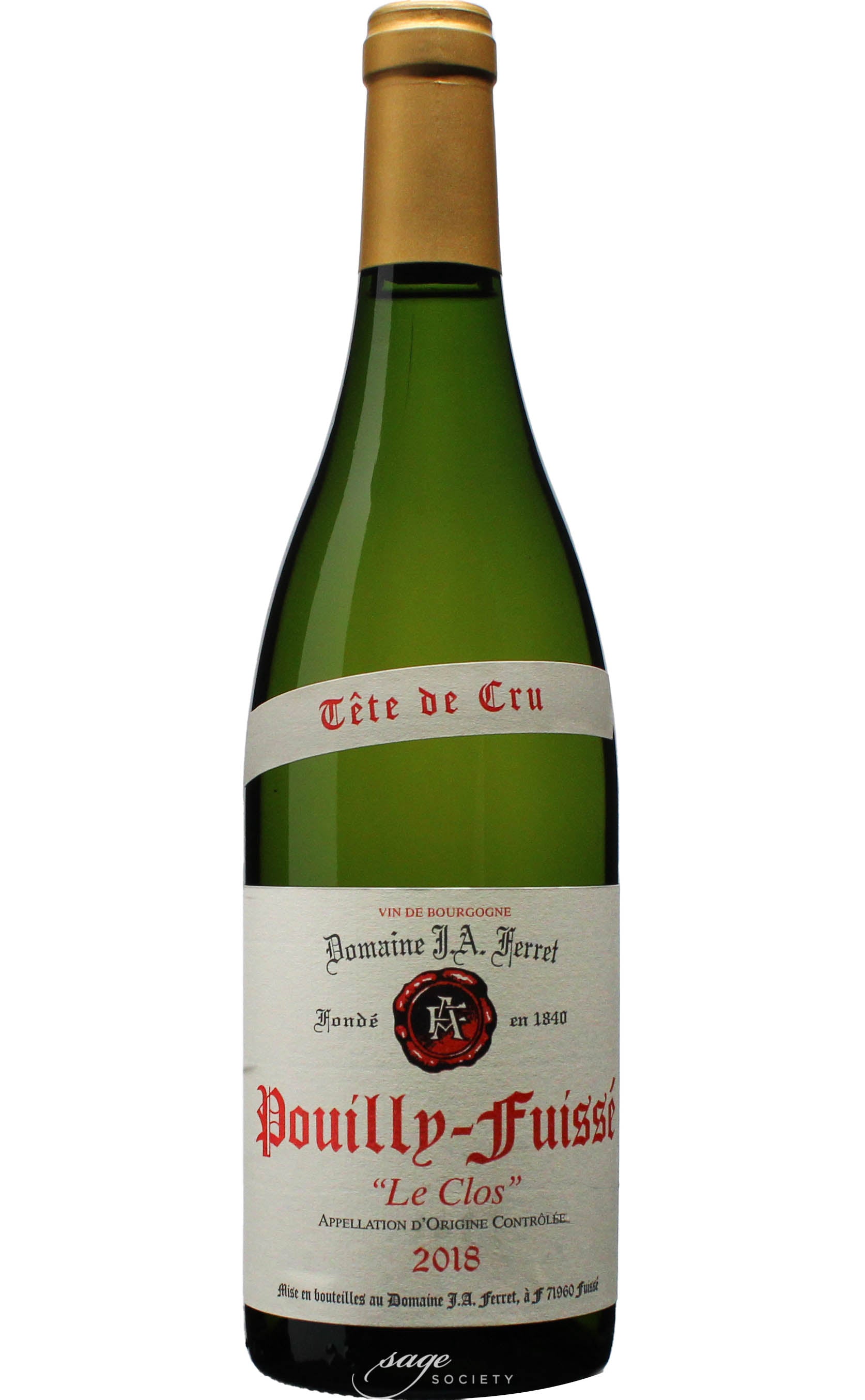 2018 J.A. Ferret Pouilly-Fuissé Le Clos Tête de Cru