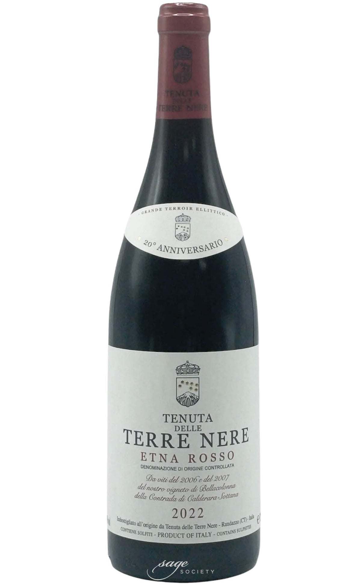 2022 Tenuta delle Terre Nere Etna Rosso 20° Anniversario Bellacolonna Calderara Scottana