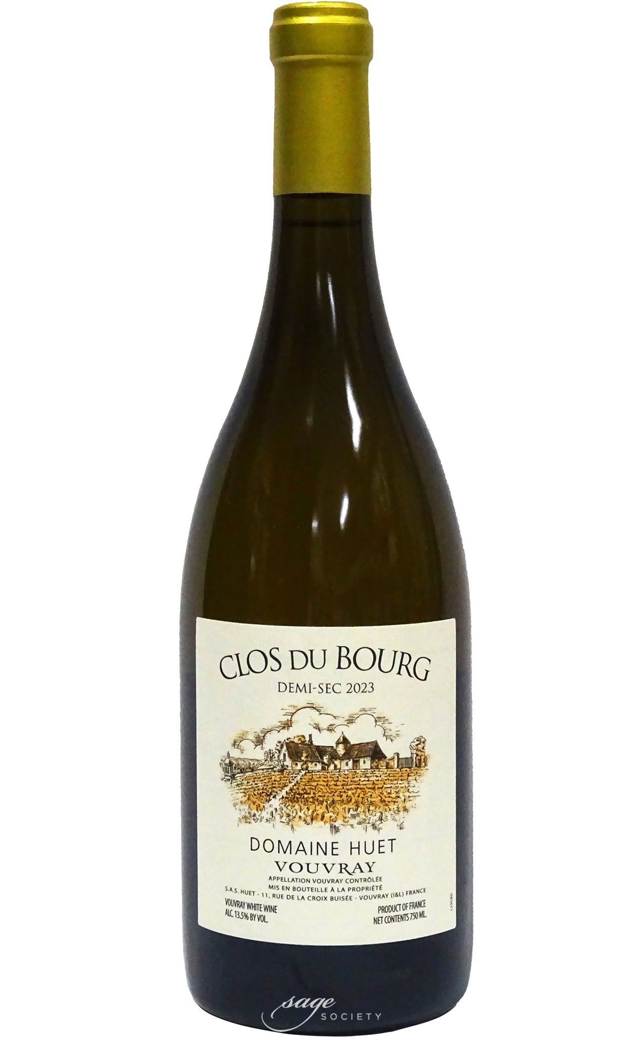 2023 Domaine Huet Vouvray Demi-Sec Clos du Bourg