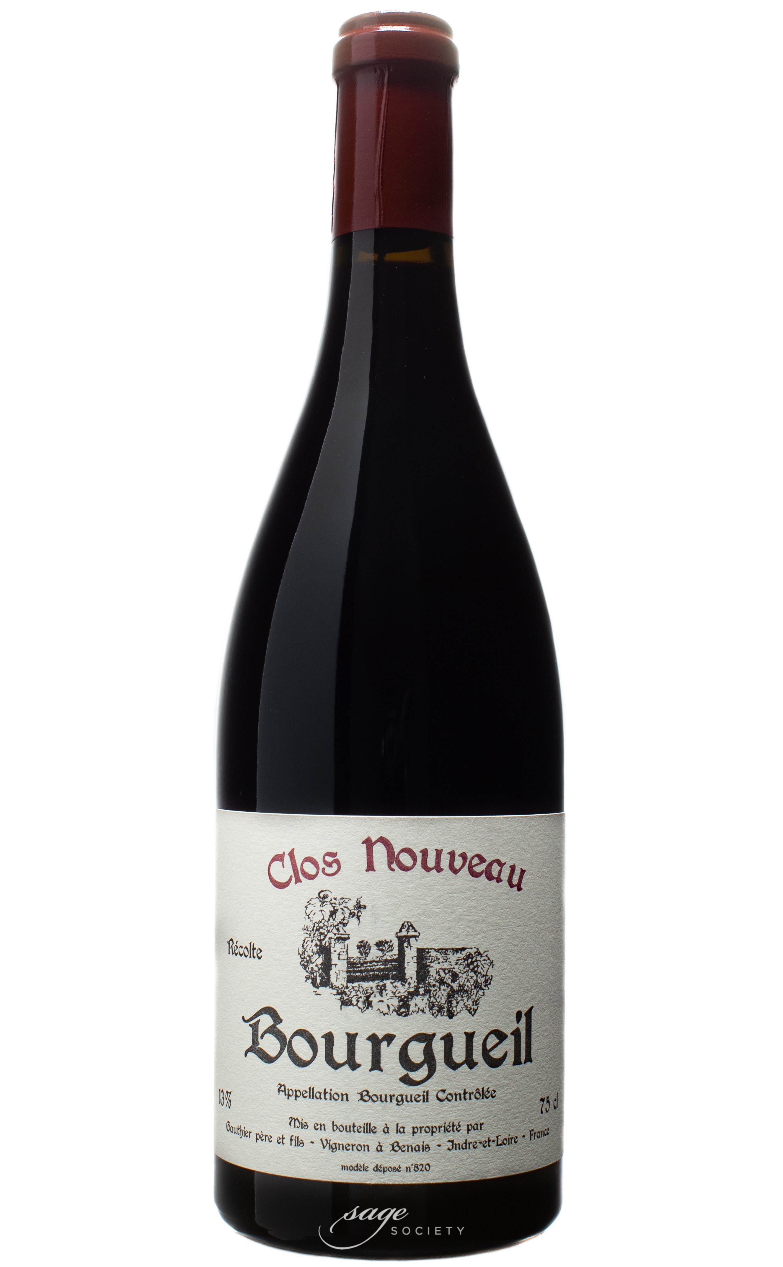 2019 Domaine du Bel Air (Pierre et Rodolphe Gauthier) Bourgueil Clos Nouveau