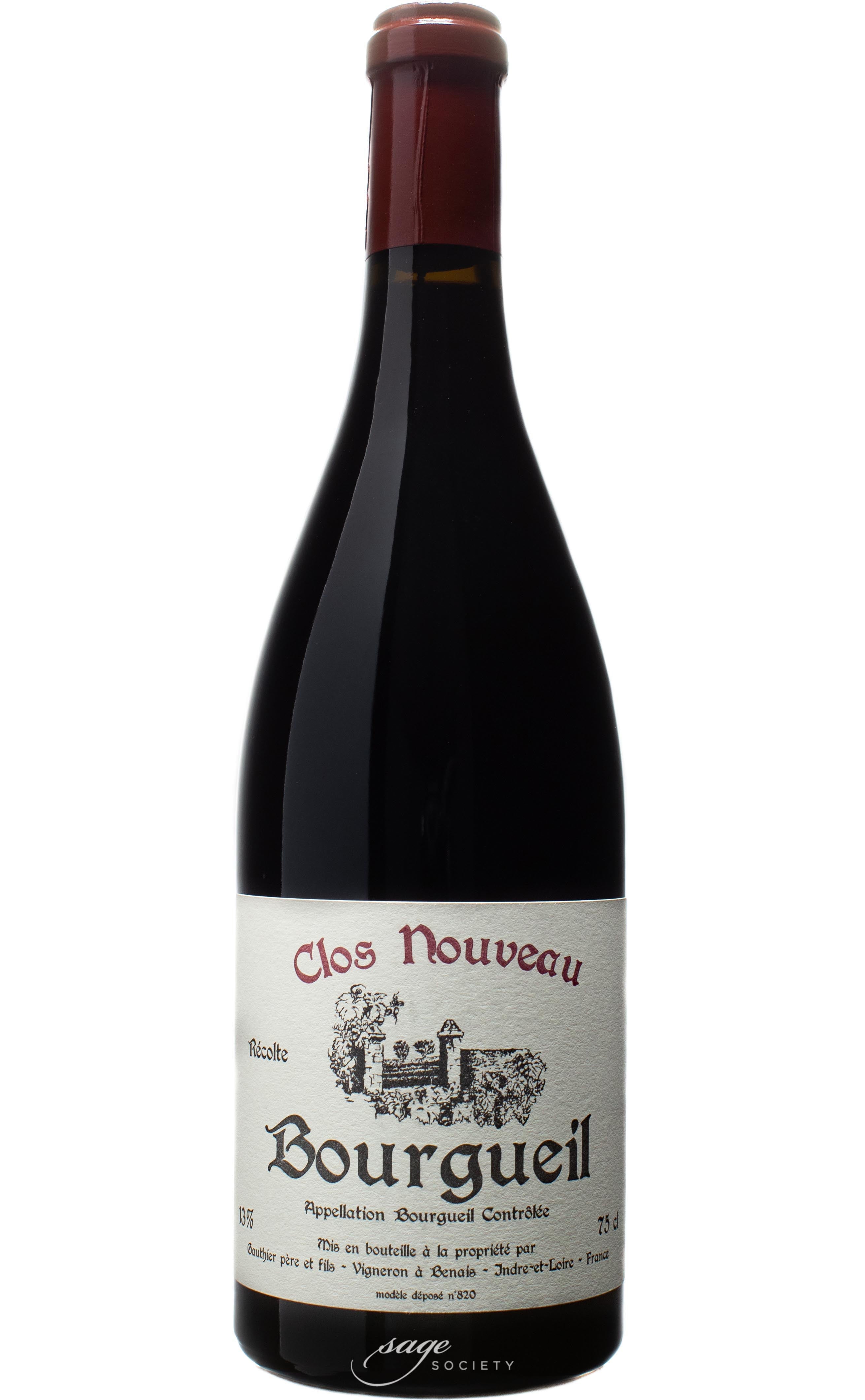 2019 Domaine du Bel Air (Pierre et Rodolphe Gauthier) Bourgueil Clos Nouveau
