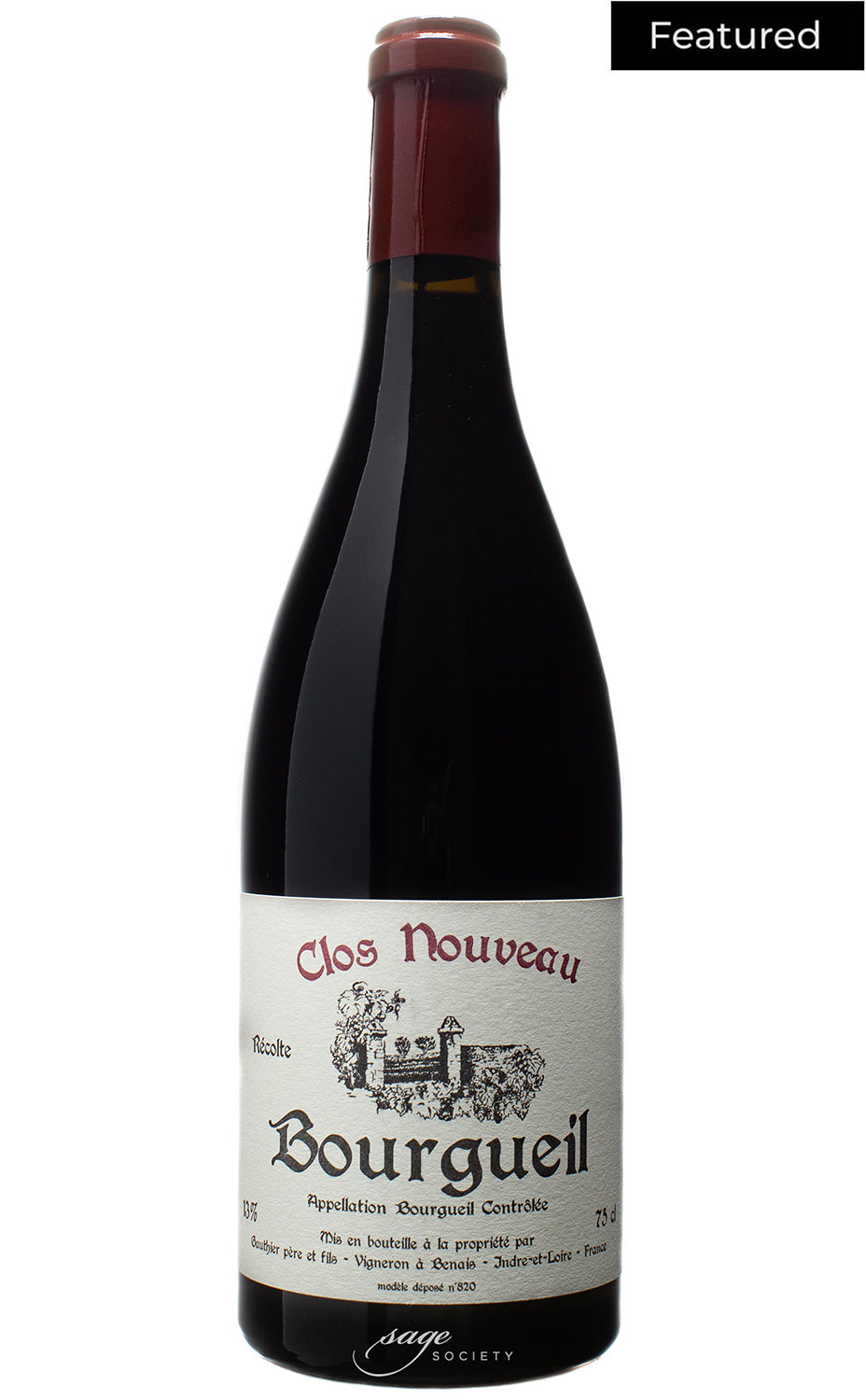 2020 Domaine du Bel Air (Pierre et Rodolphe Gauthier) Bourgueil Clos Nouveau