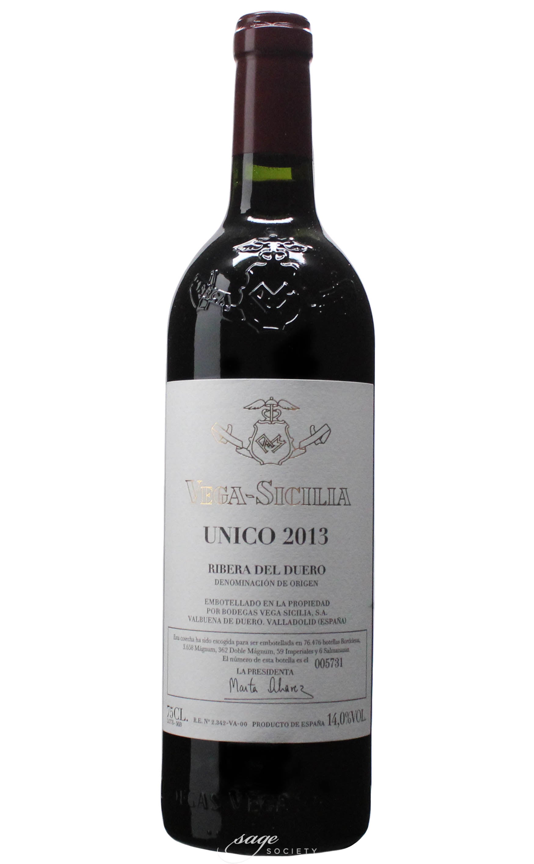 2013 Bodegas Vega-Sicilia Ribera del Duero Único