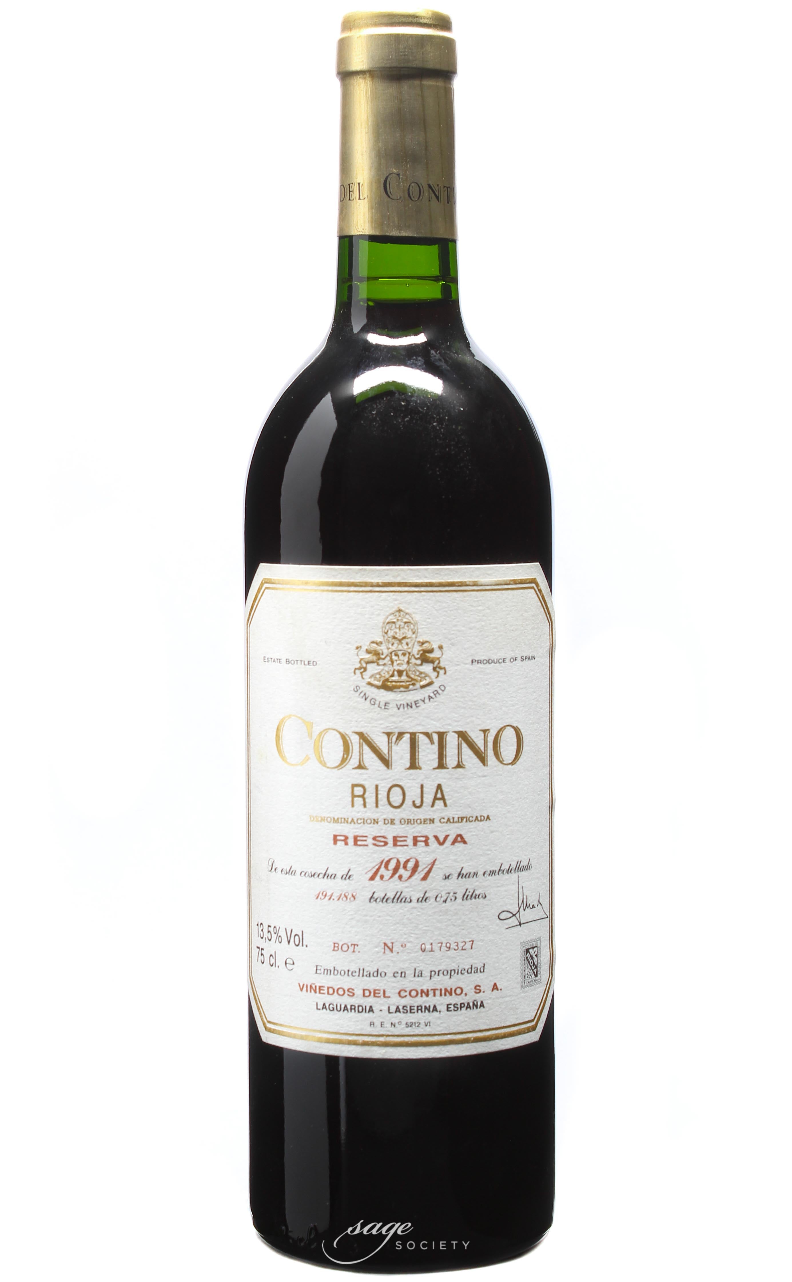 1991 Bodegas y Viñedos del Contino Rioja Contino Reserva