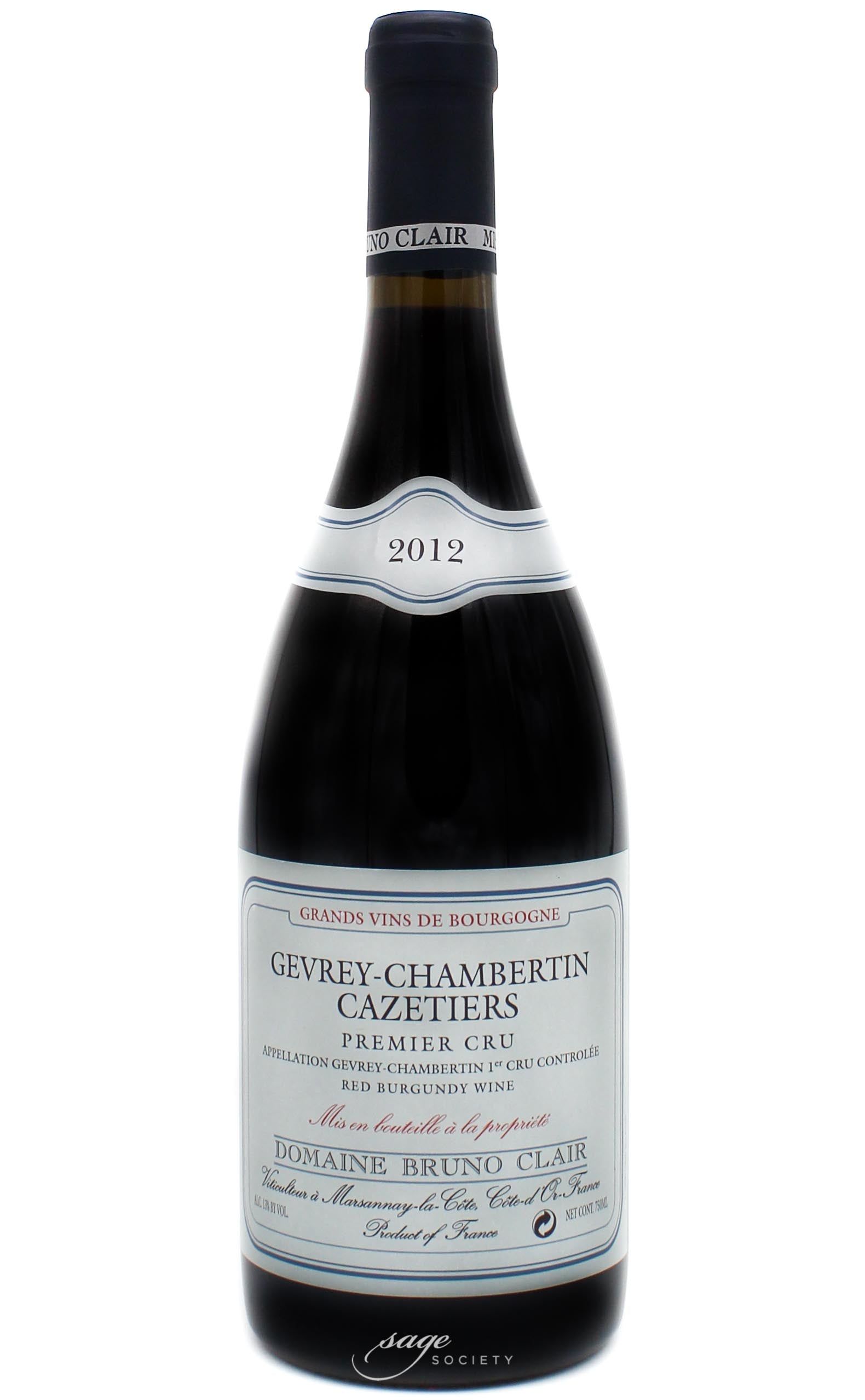 2012 Domaine Bruno Clair Gevrey-Chambertin 1er Cru Les Cazetiers