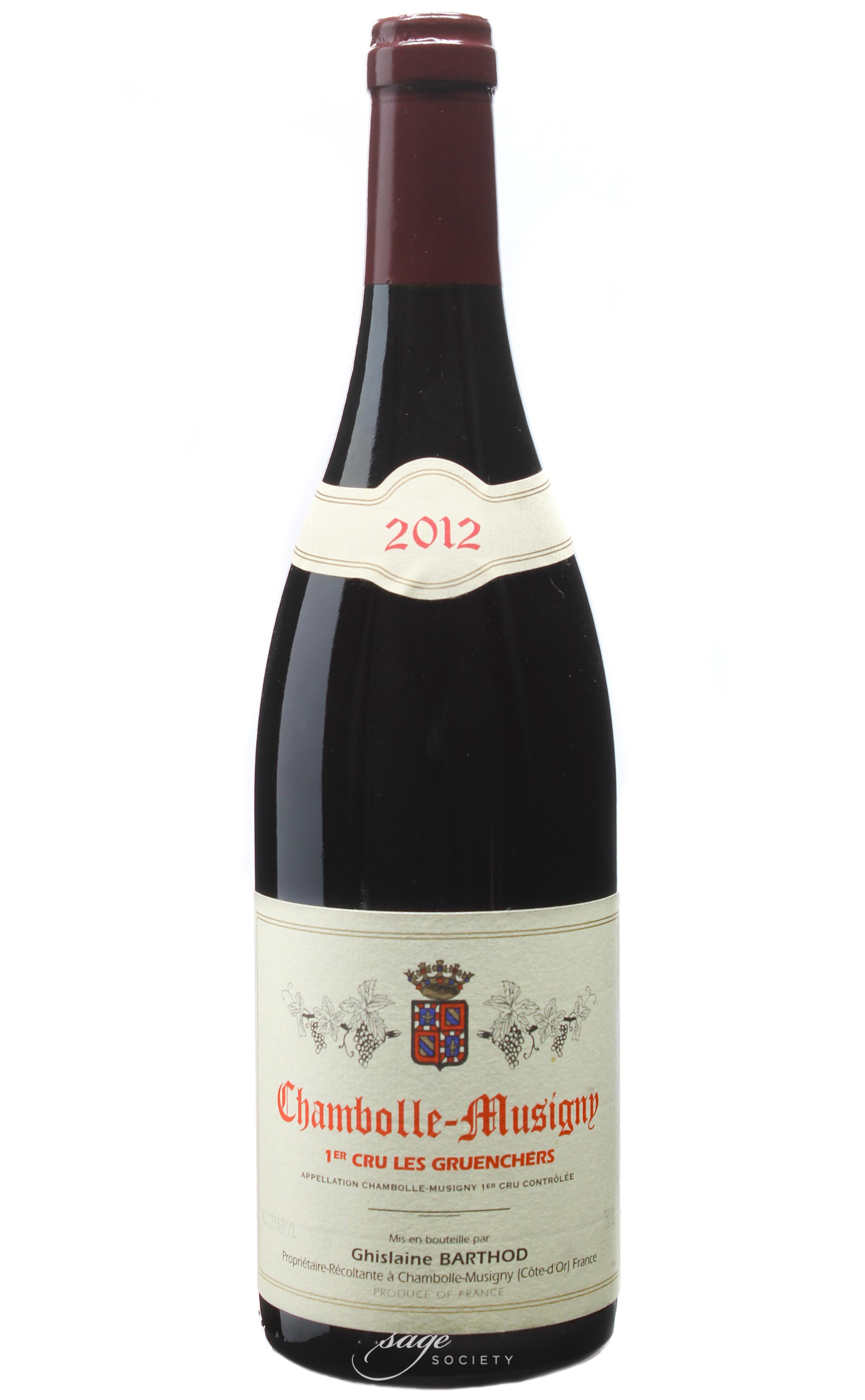 2012 Domaine Ghislaine Barthod Chambolle-Musigny 1er Cru Les Gruenchers