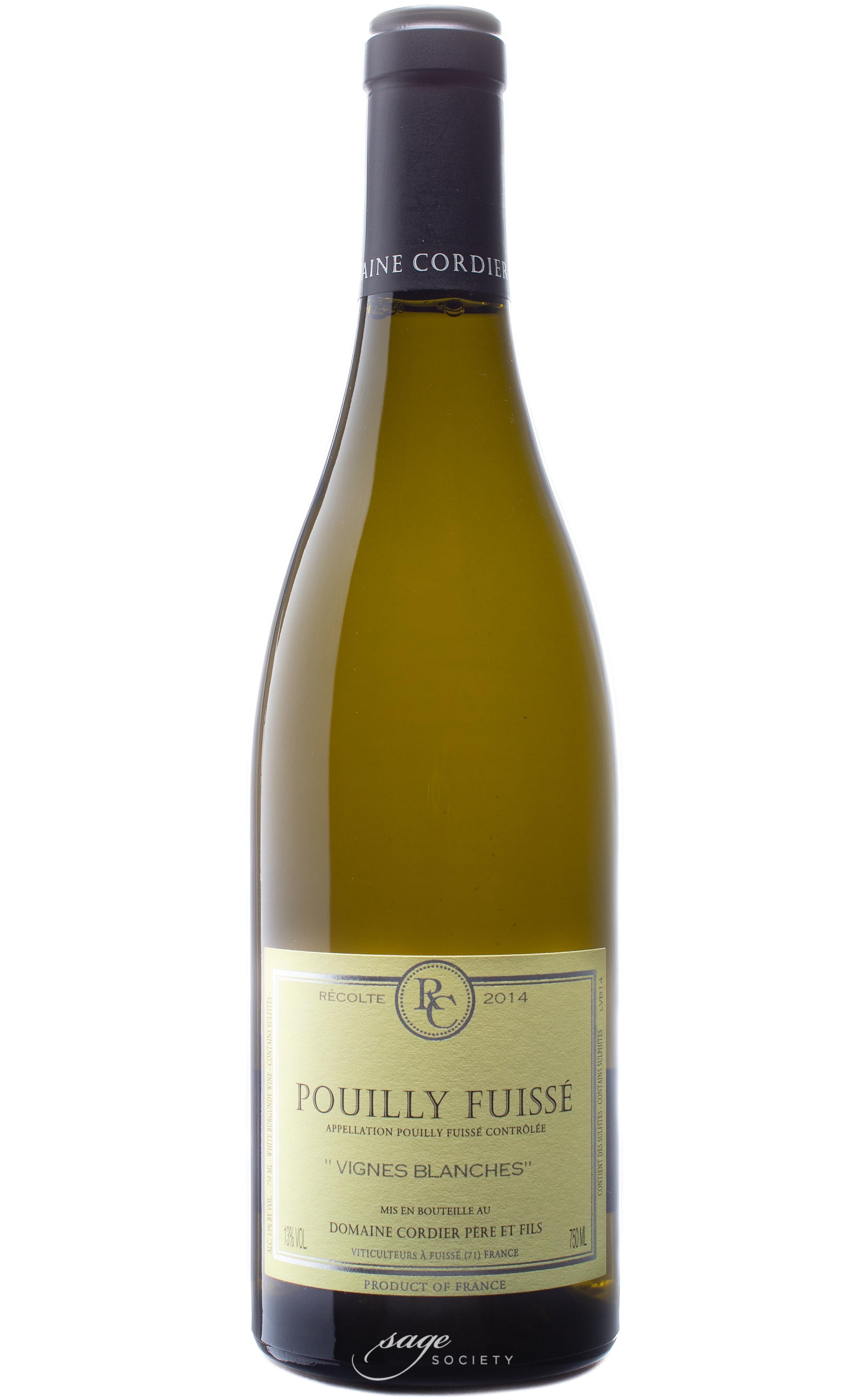 2014 Domaine Christophe Cordier Pouilly-Fuissé Vignes Blanches