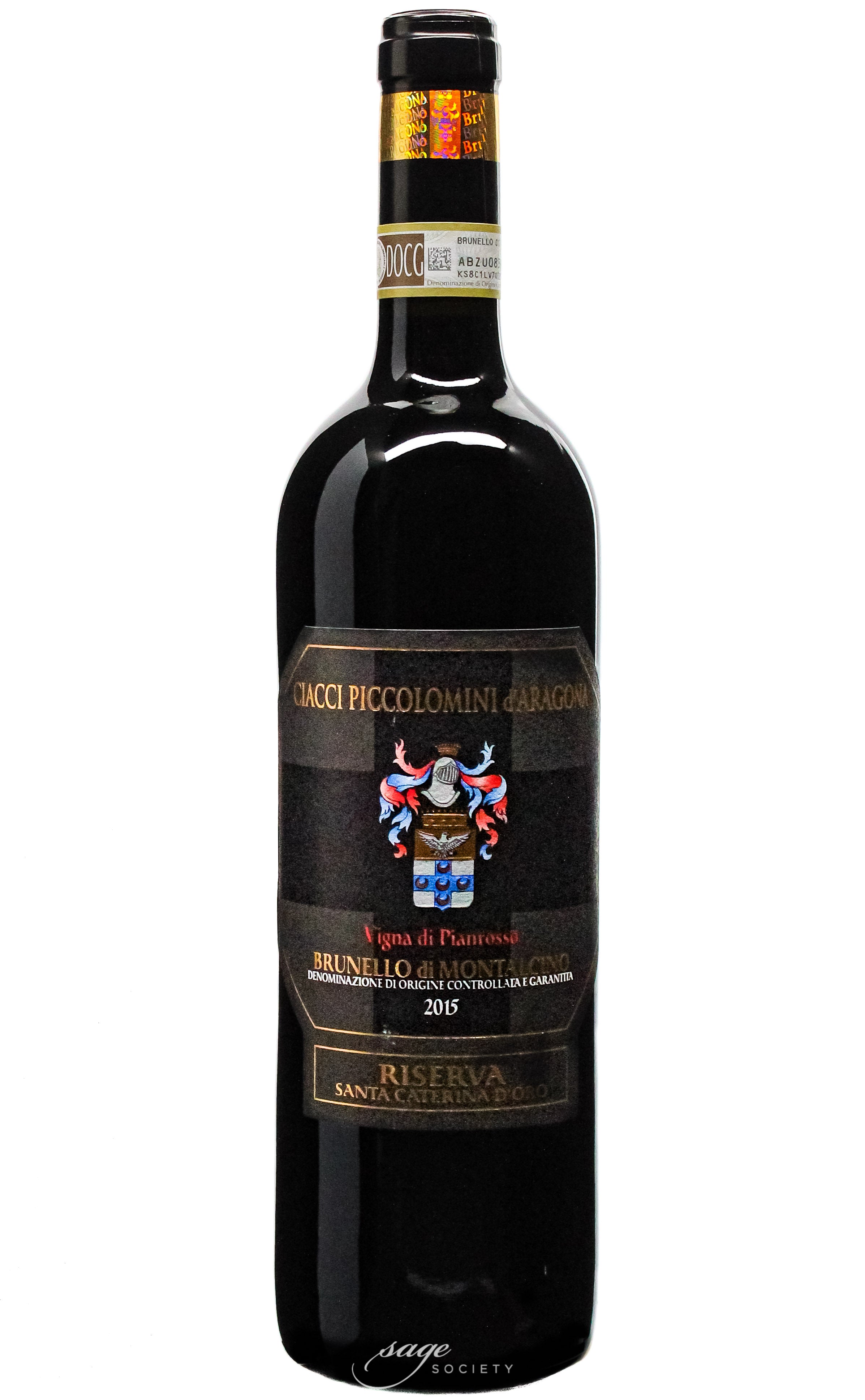 2015 Ciacci Piccolomini d'Aragona Brunello di Montalcino Riserva Santa Caterina D'Oro Vigna di Pianrosso