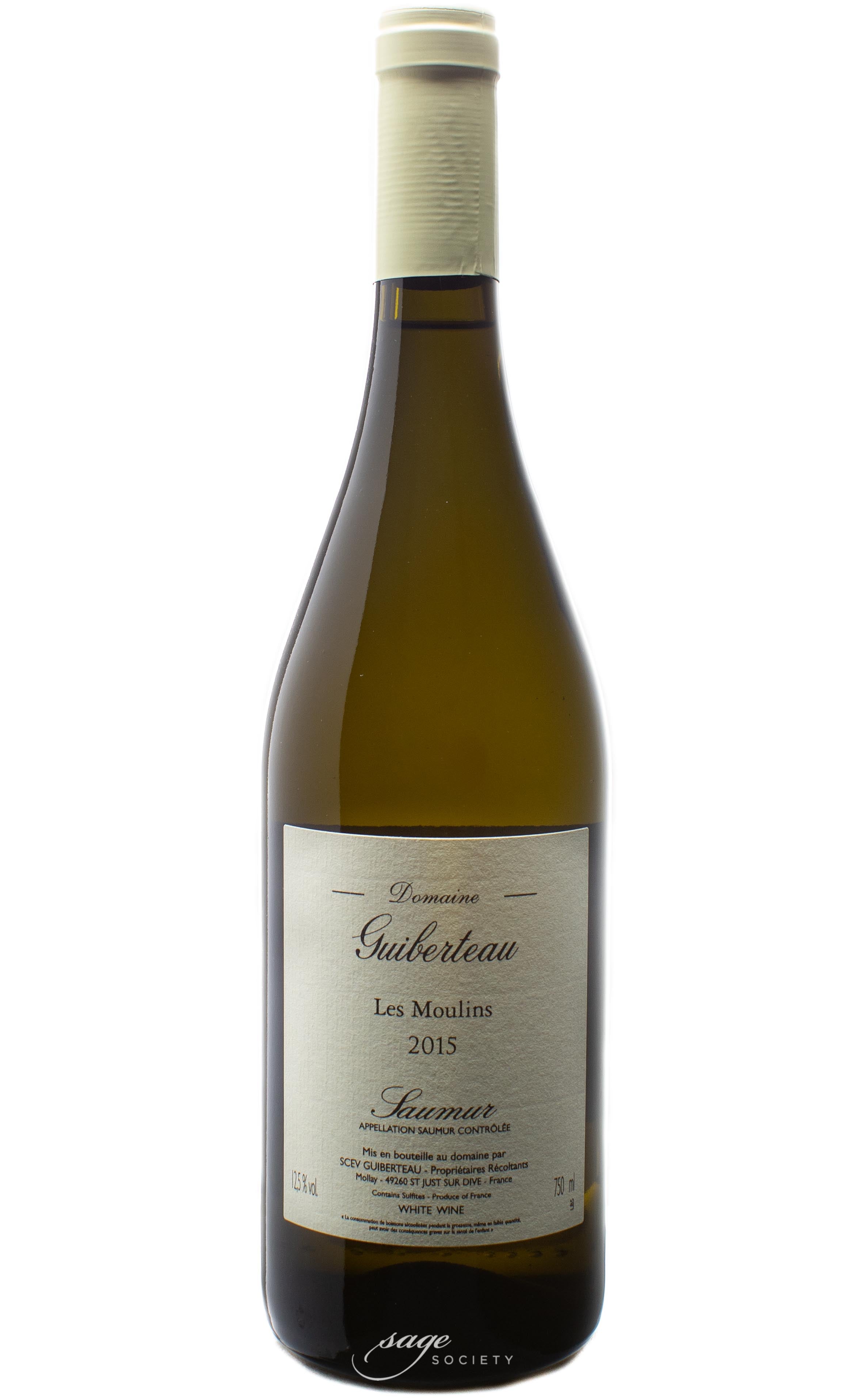 2015 Domaine Guiberteau Saumur Blanc Les Moulins