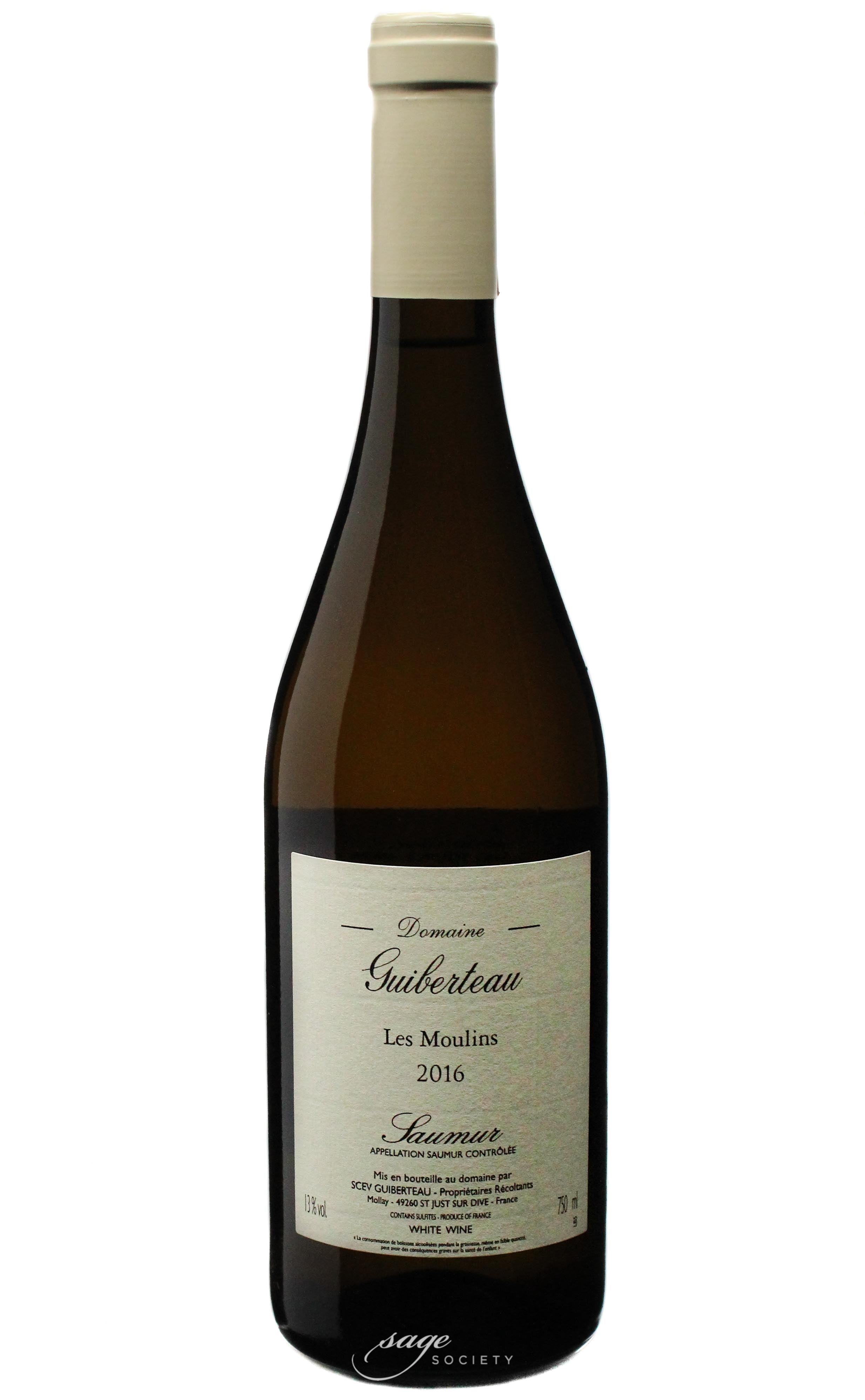 2016 Domaine Guiberteau Saumur Blanc Les Moulins