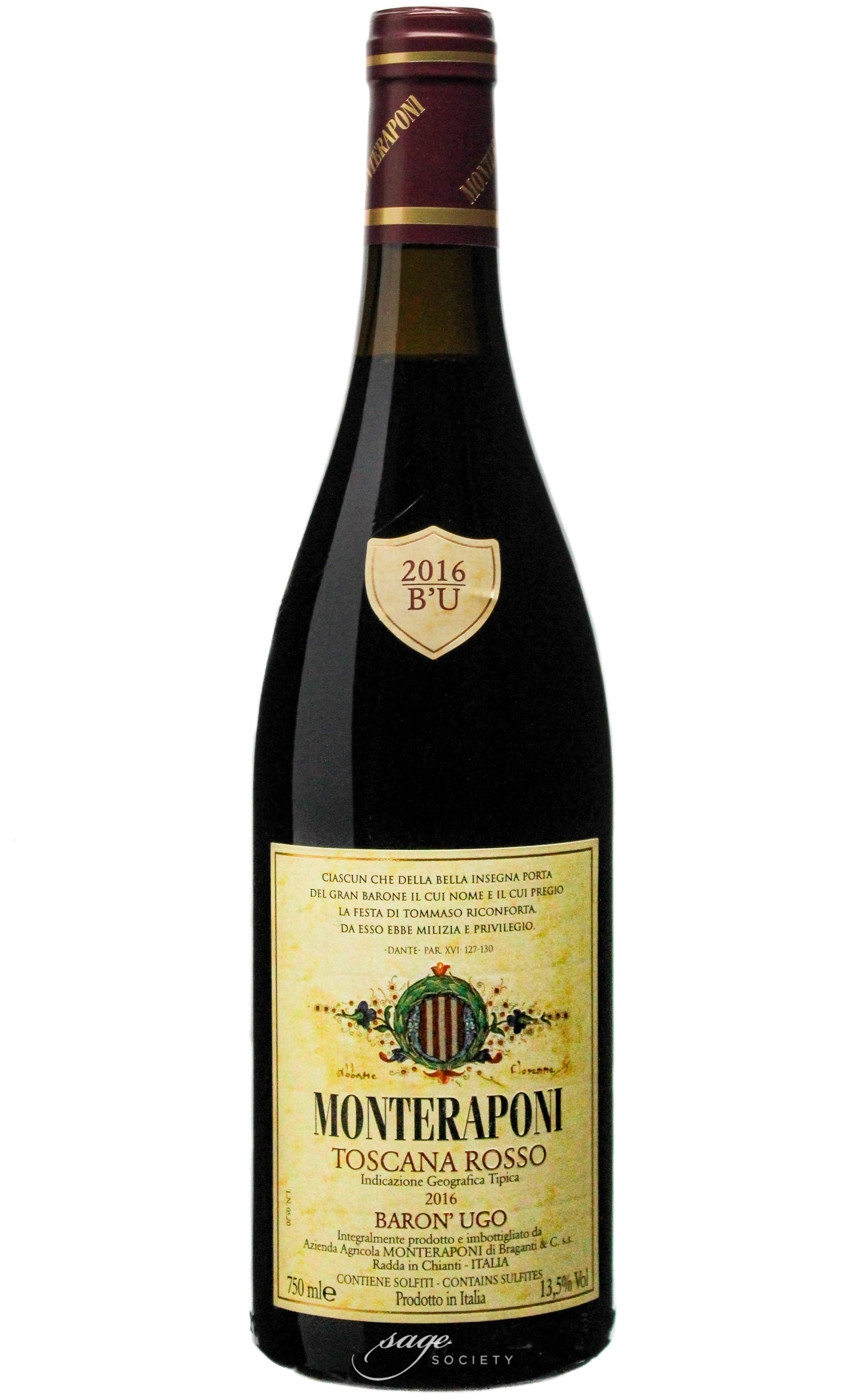 2016 Monteraponi Baron' Ugo Toscana IGT