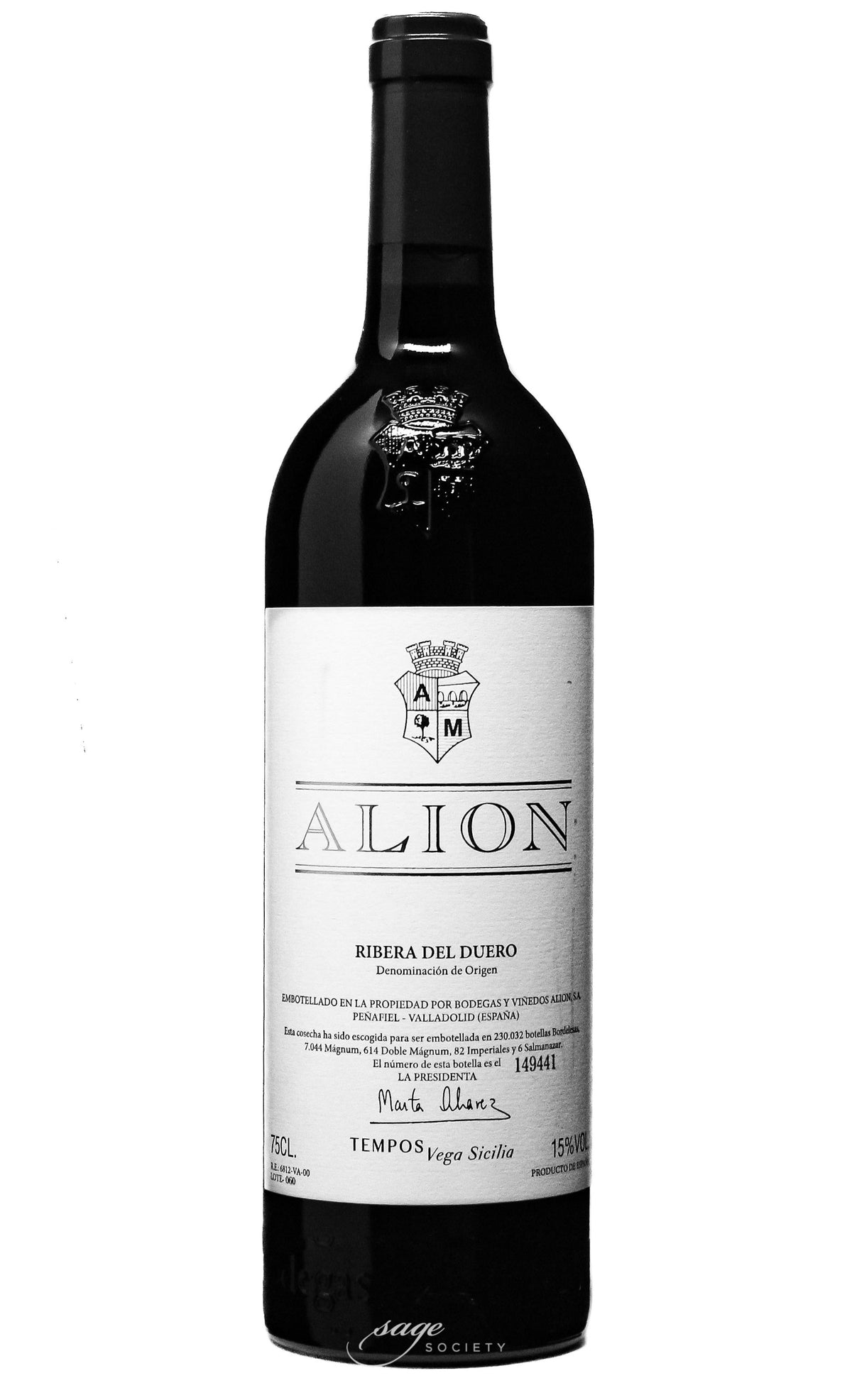 2019 Bodegas y Viñedos Alión Ribera del Duero 1.5L