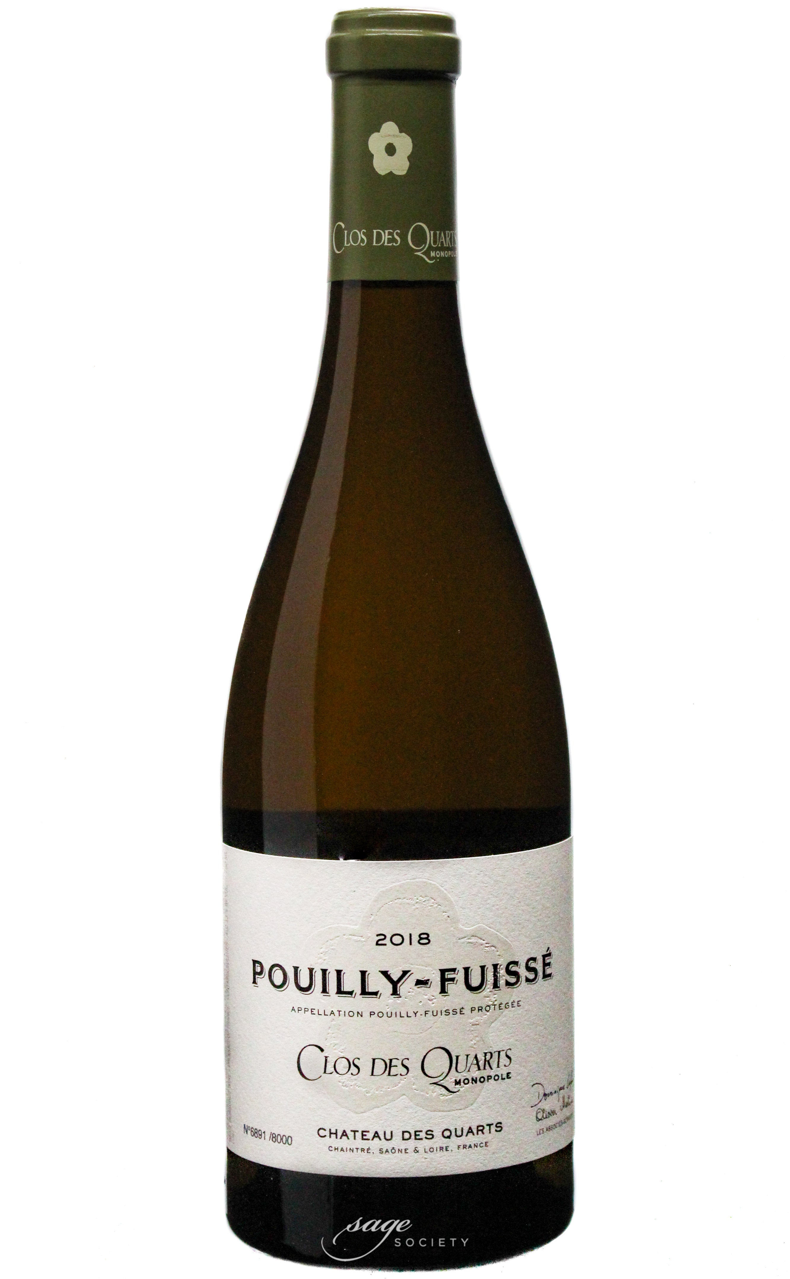 2018 Château des Quarts Pouilly-Fuissé Clos de Quarts