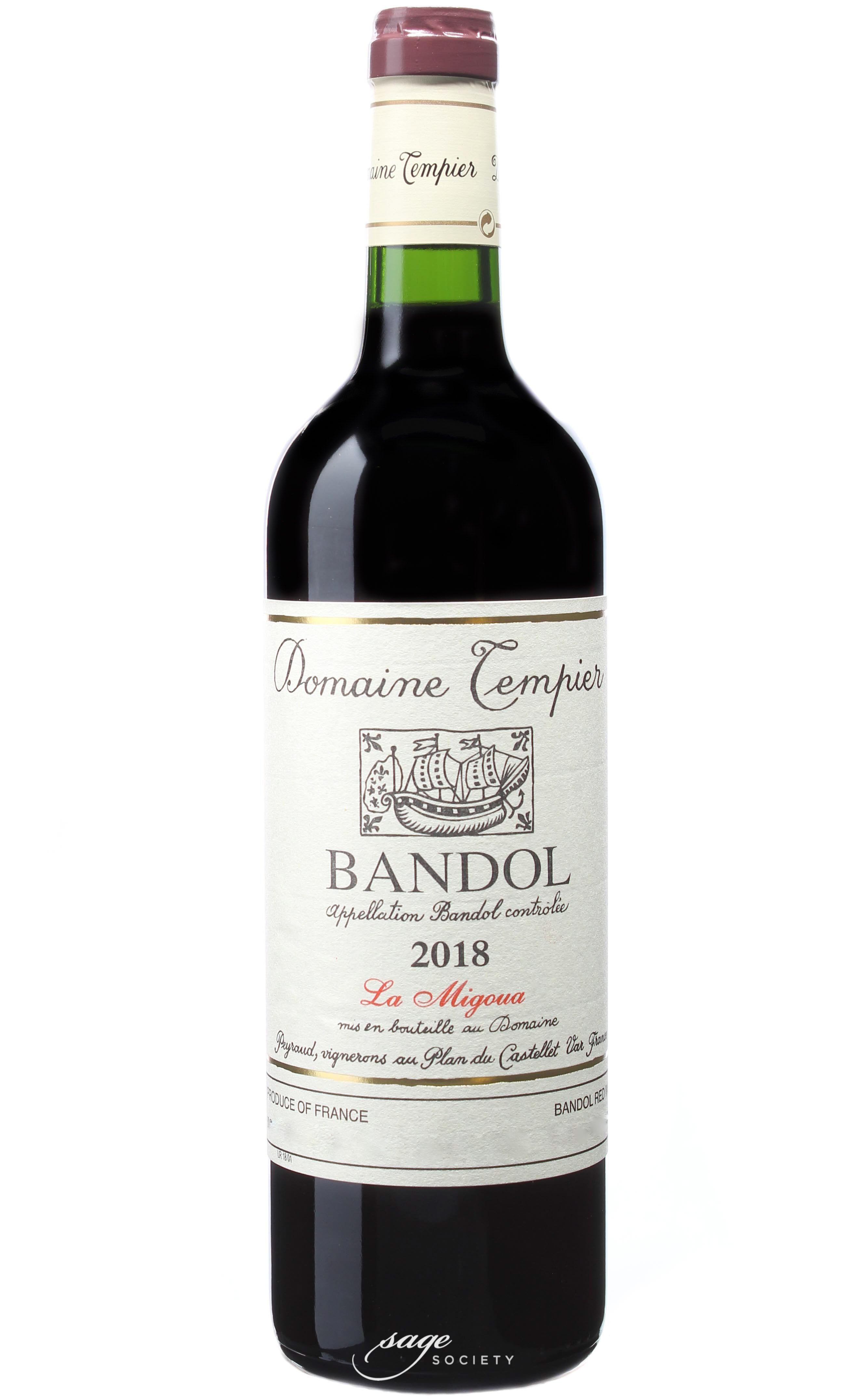 2018 Domaine Tempier Bandol La Migoua