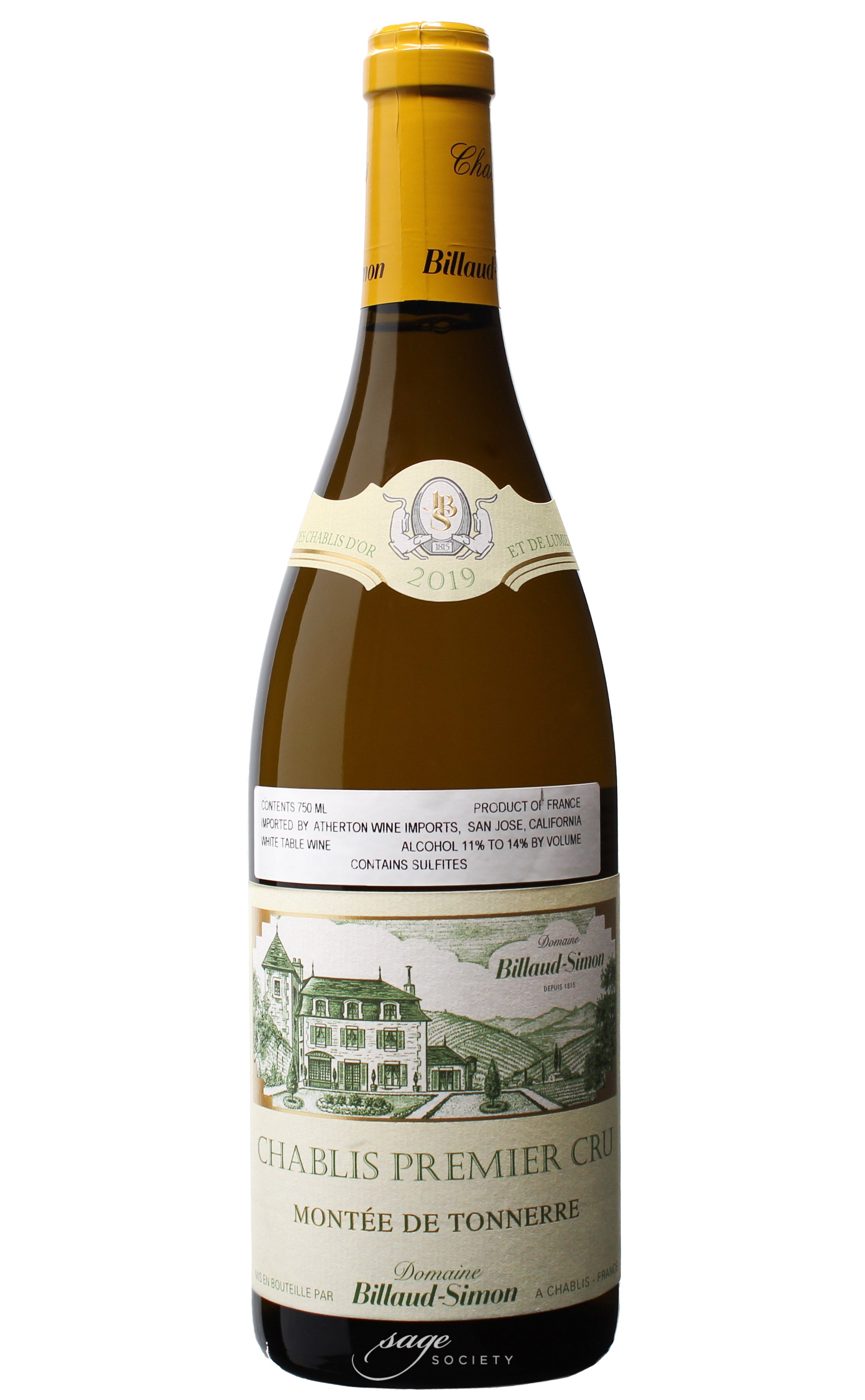 2019 Domaine Billaud-Simon Chablis 1er Cru Montée de Tonnerre