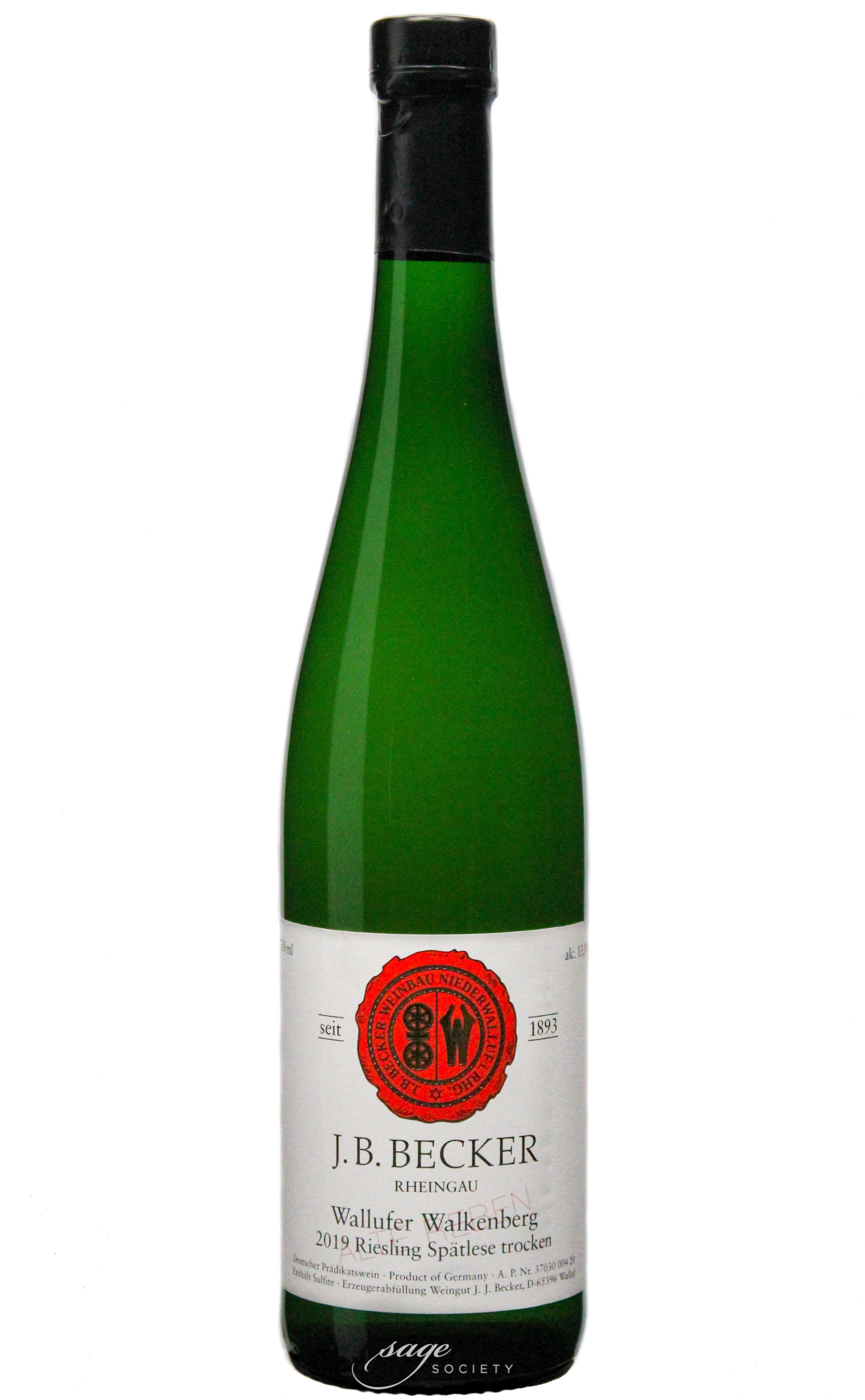 2019 J.B. Becker Wallufer Walkenberg Riesling Alte Reben Spätlese Trocken