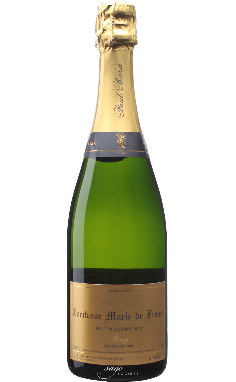2012 Paul Bara Champagne Grand Cru Comtesse Marie de France Bouzy