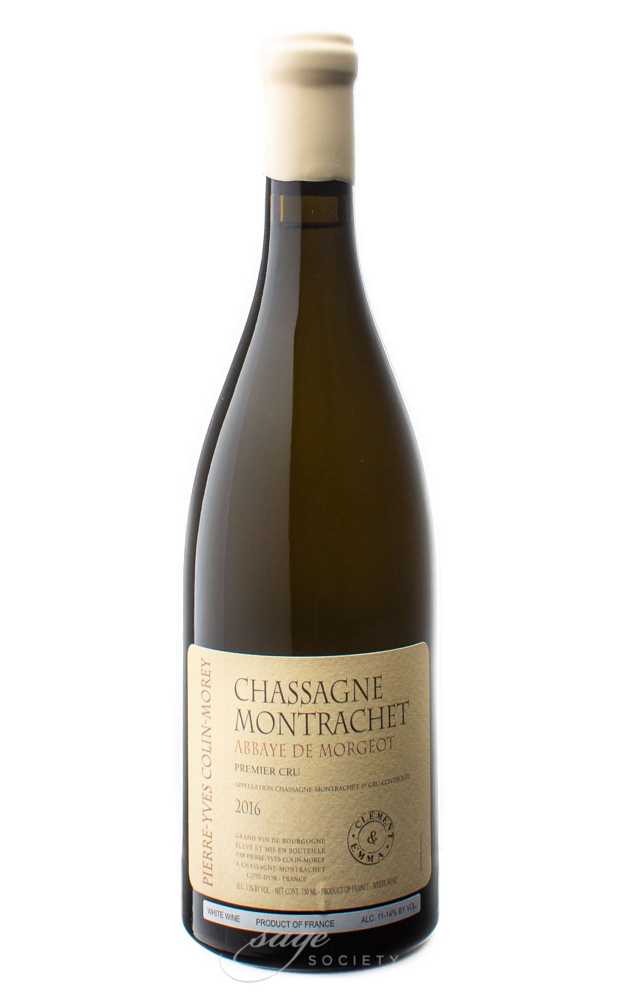 2016 Pierre-Yves Colin-Morey Chassagne-Montrachet 1er Cru Abbaye de Morgeot Cuvee Clement Emma